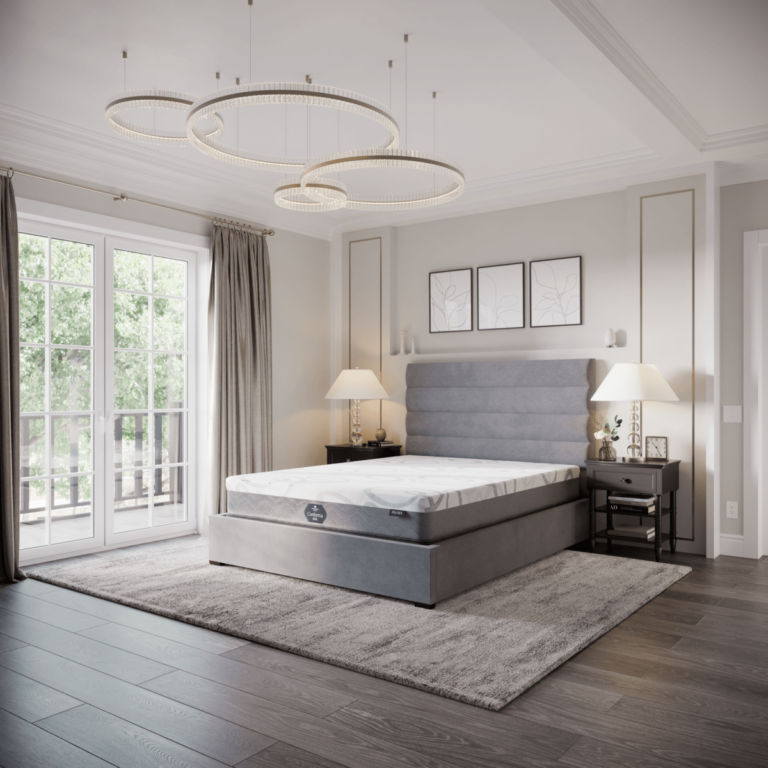 Conforma Gel mattress on a bed frame in a finished room