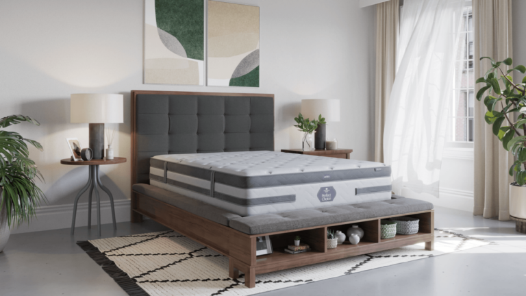 Perfect Choice mattress on a bed frame in a finished room