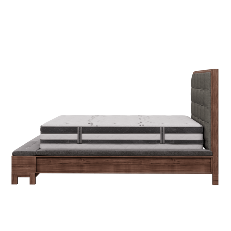 side view of a Perfect Choice mattress on a bed frame
